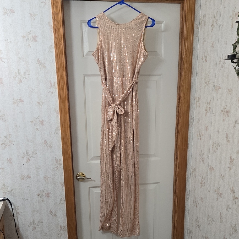 Sparkling Sequin Sleeveless Jumpsuit